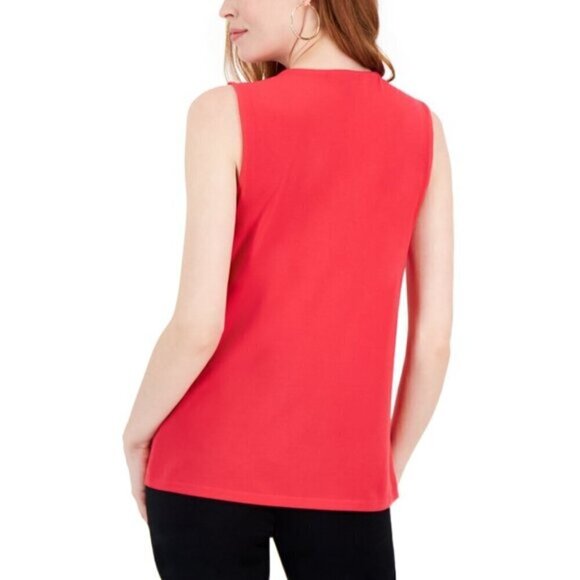 I.N.C. International Concepts Women's XS Sleeveless Hot Pink 1/4-Zip Top NWOT - Picture 3 of 5